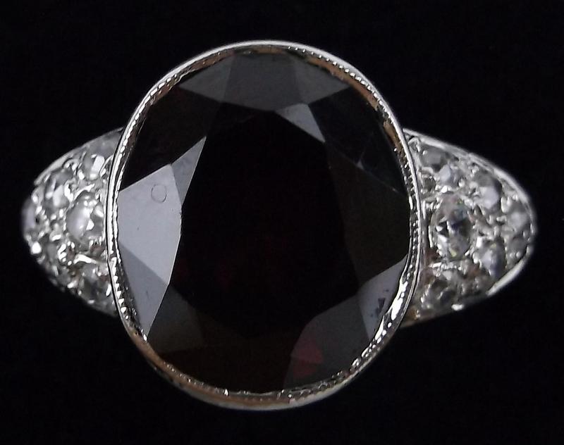 New Vint Thick Sterling Silver 8ct Ruby Ring Size 7 (1 of 3)