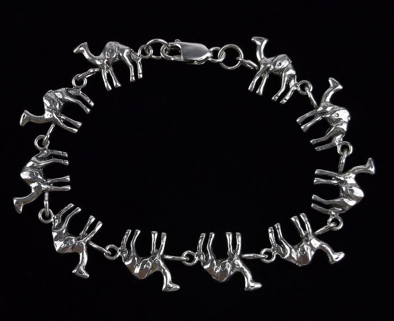 Mint Vintage Heavy Sterling Silver Camel Bracelet 7" (1 of 2)