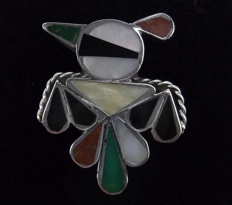 Mint Vintage 1970s Zuni Sterling Waterbird Ring 7.5 (1 of 2)