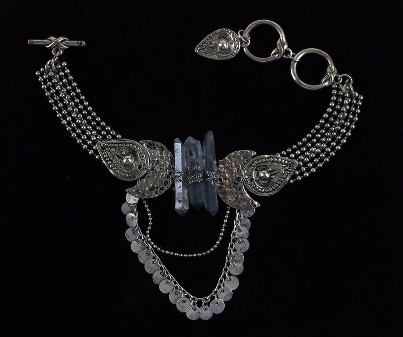 Stunning Gypsy Labradorite Wand Moon Bracelet 8-9": excellent condition