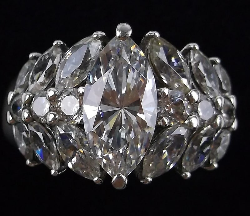 Mint Thick Sterling Silver Cocktail Ring Size 9 (1 of 3)