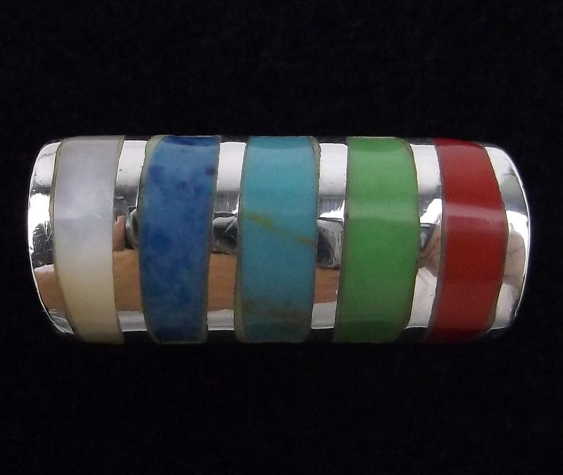 Mint Vintage Sterling Silver Turquoise Lapis Ring 5 (1 of 3)