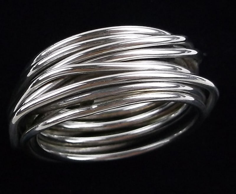 Mint Sterling Silver Multi Band Ring 9 Heavy (1 of 2)