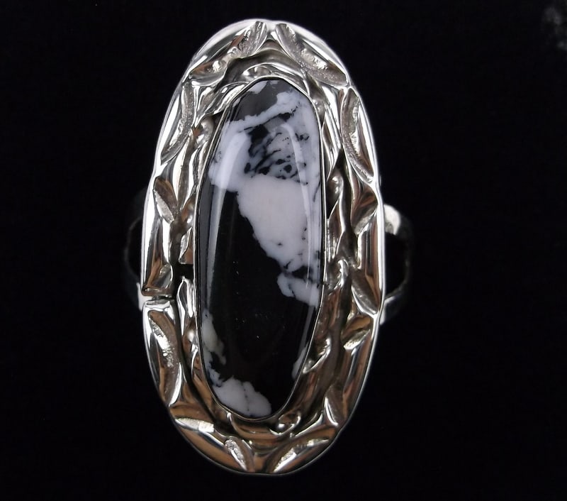 Big Navajo Susan Yazzie Sterling White Buffalo Ring 12: y Handmade Genuine Navajo Sterling Silver in Brand New Never Worn Condition.