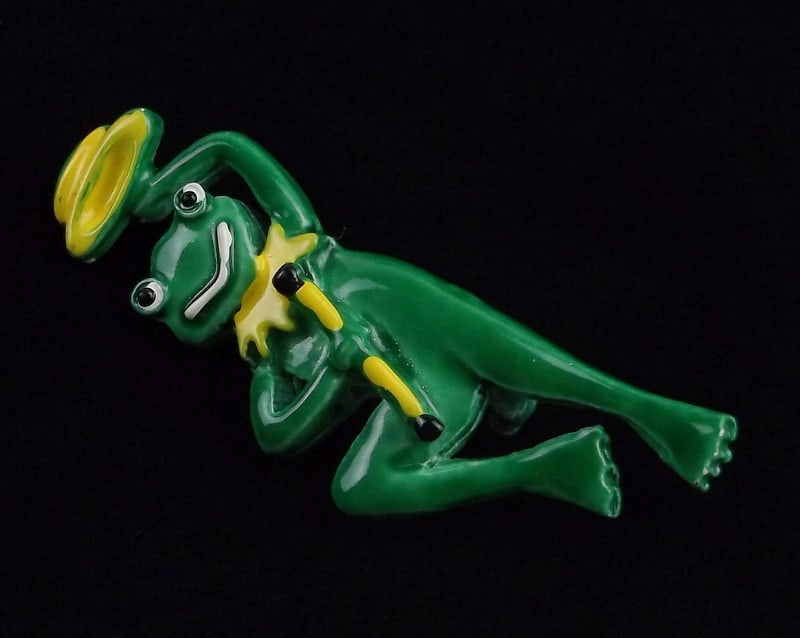 Mint Vint 1970s Enameled Kermit The Frog Brooch: Mint Condition, In Like New Condition, Perfect