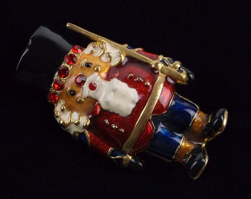 Mint Vint Christopher Radko Christmas Nutcracker Brooch: Mint Condition, In Like New Condition, Perfect