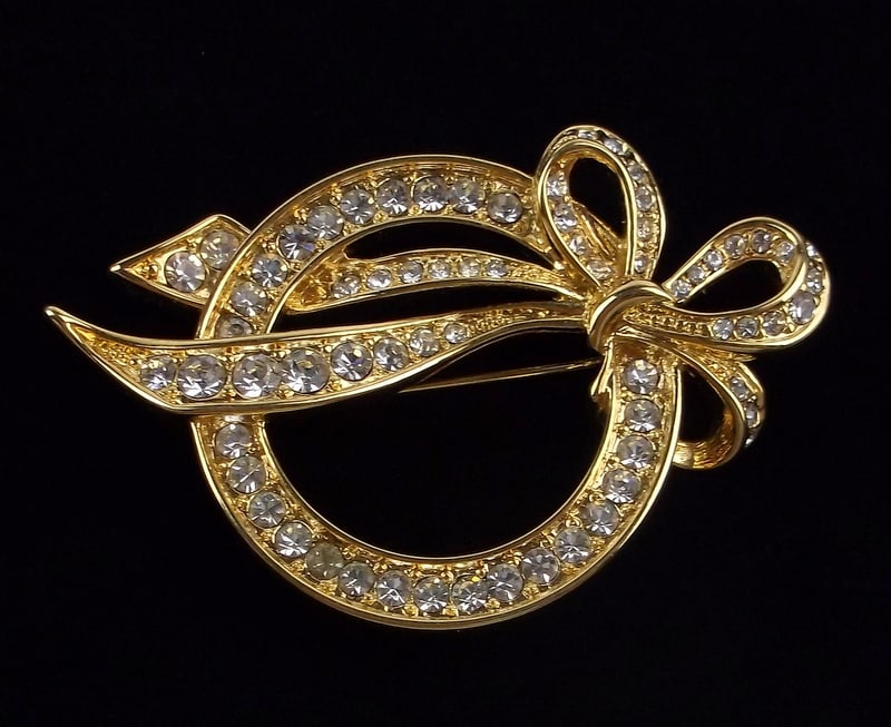 Mint Vintage Nolan Miller Rhinestone Brooch Elegant (1 of 4)
