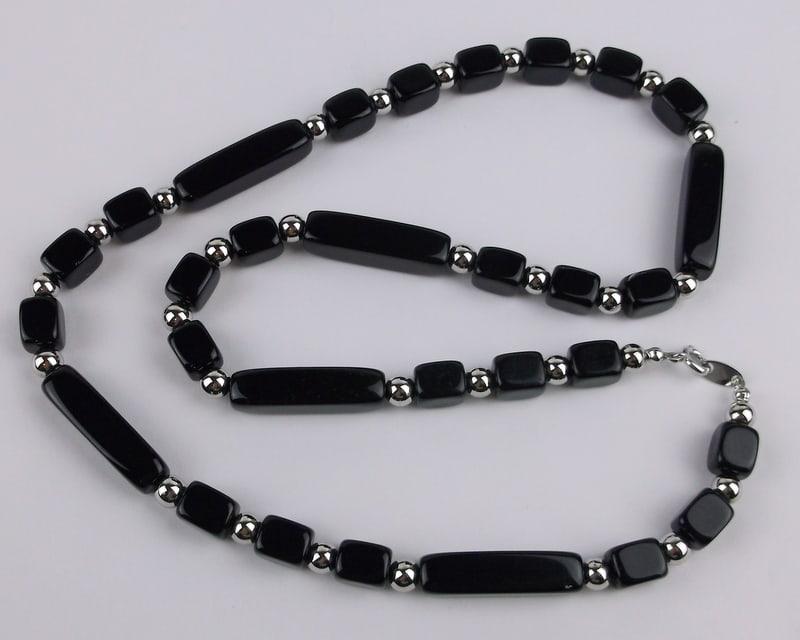 Mint Vintage Trifari Black Lucite Necklace 24": Mint Condition, In Like New Condition, Perfect