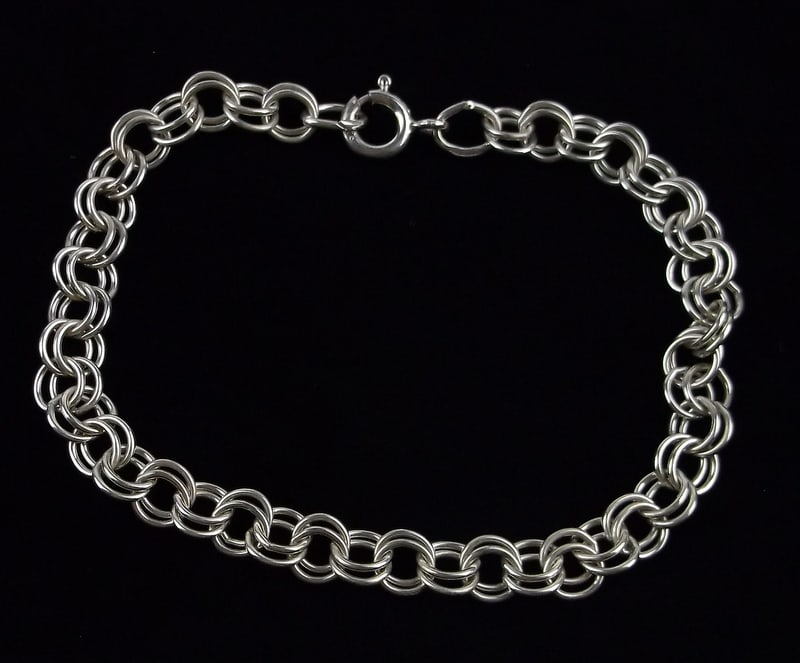 Mint Vintage Sterling Silver Chain Bracelet 7.5": Guaranteed Solid 925 Sterling Silver, in Excellent Condition