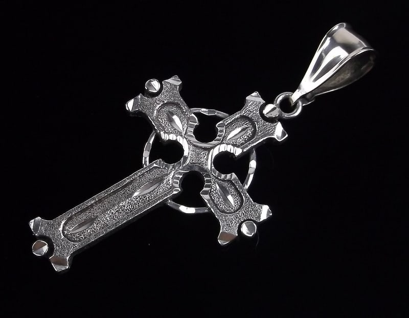 Mint Vintage 1 of A Kind Sterling Silver Cross Pendant (1 of 4)