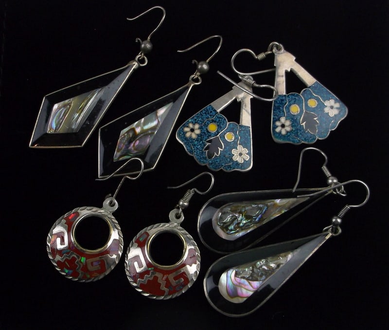 4 Gorgeous Sets of Vintage Southwestern Earrings (1 of 2)
