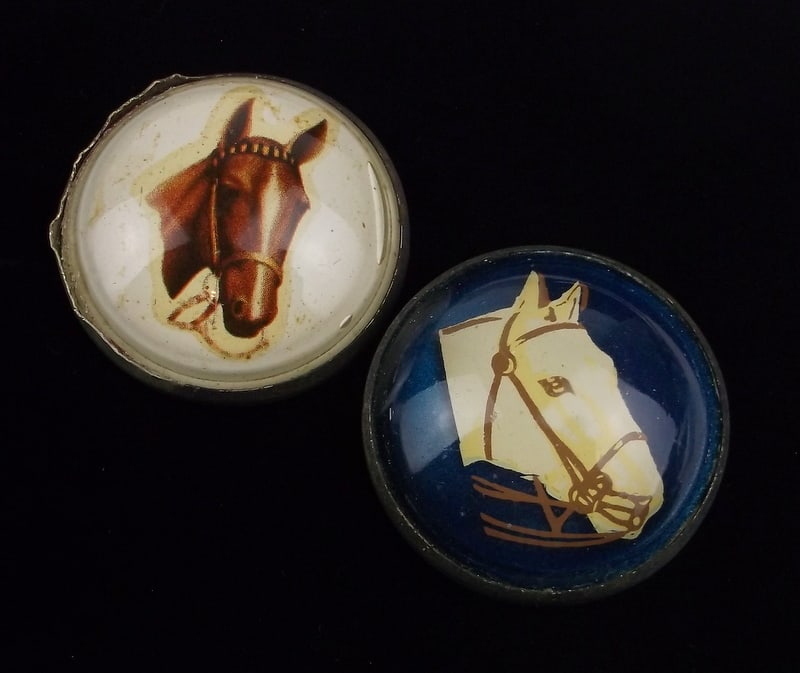 2 Vintage 1940s Horse Rosettes For Repurpose: .