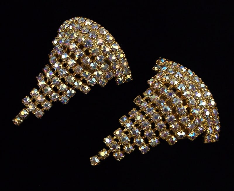 Mint Vintage 1960s Musi Rhinestone Shoe Clips (1 of 4)