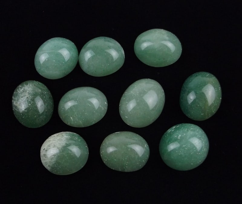 10 New Genuine Aventurine Gemstone Cabochons: new condition