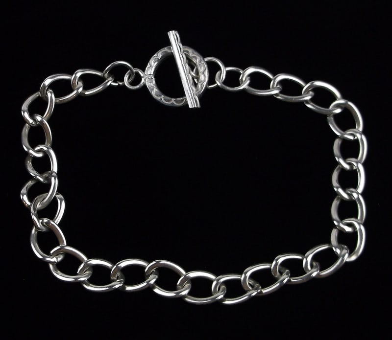 Mint Vintage Sterling Silver Chain Bracelet 8" (1 of 2)