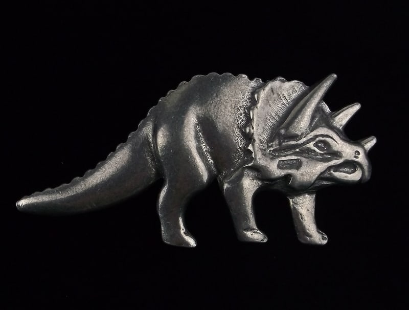 Gorgeous Vintage Triceratops Dinosaur Brooch (1 of 3)