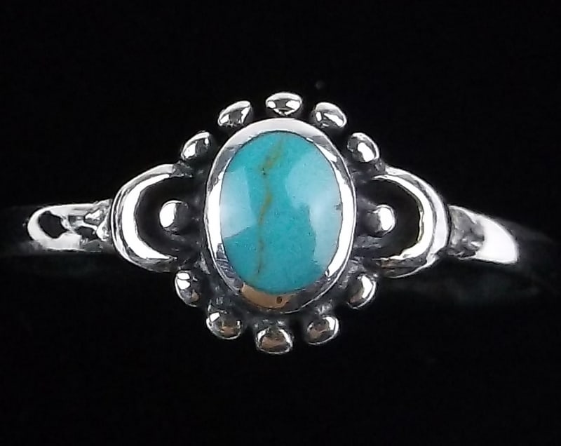 New Sterling Silver Turquoise Ring Size 8.5 (1 of 2)
