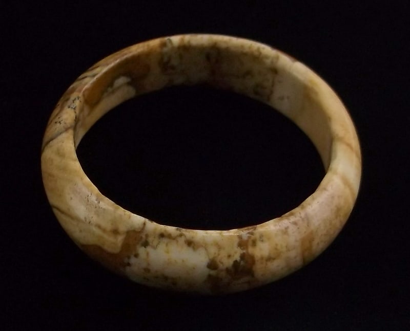 New Healing Genuine Picture Jasper Band Ring 10: new condition