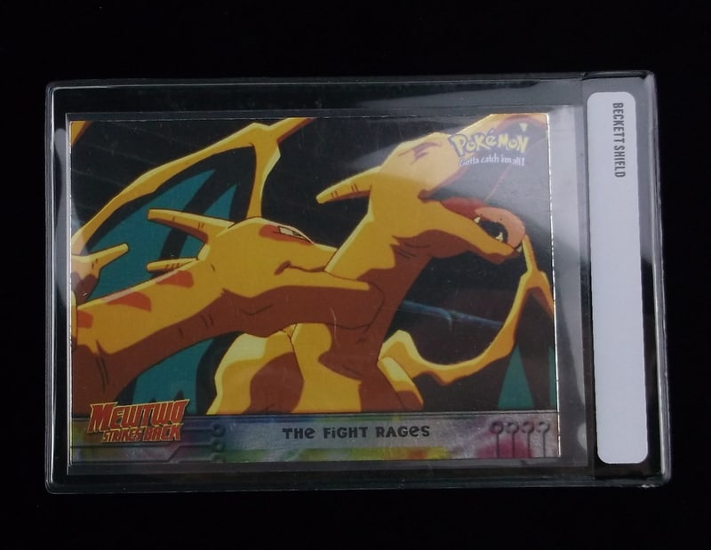 1998 Topps Blue Label Charizard Foil Fight Card (1 of 2)