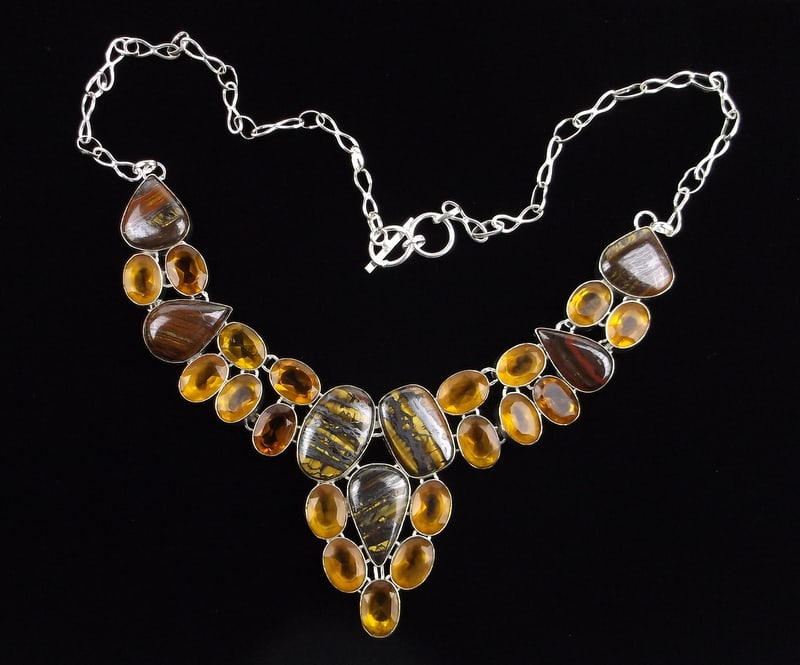 Mint Huge Genuine Leopard Jasper Necklace 22" Chunky: Mint Condition, In Like New Condition, Perfect