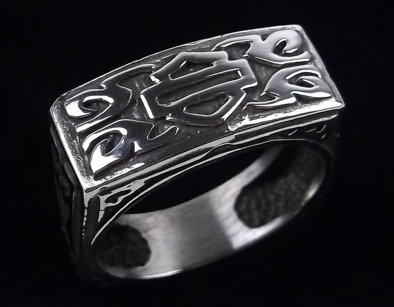 Mint MOD Harley Davidson Sterling Motorcycle Ring 12 (1 of 4)