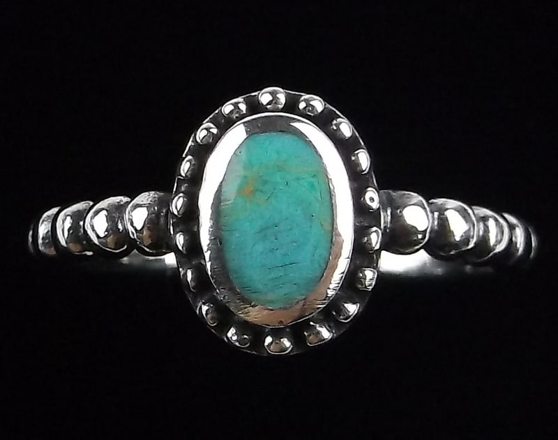 New Sterling Silver Turquoise Ring Size 8 (1 of 2)