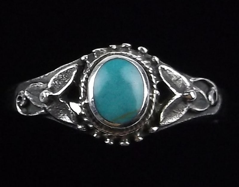 New Sterling Silver Turquoise Ring Size 7 (1 of 2)