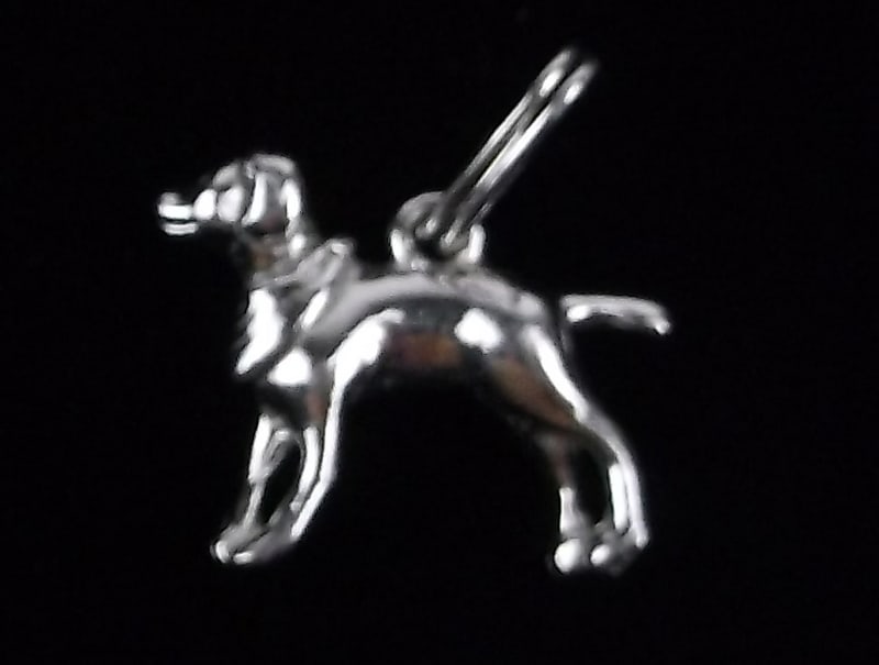Mint Vintage Sterling Silver Dog Charm or Pendant (1 of 2)