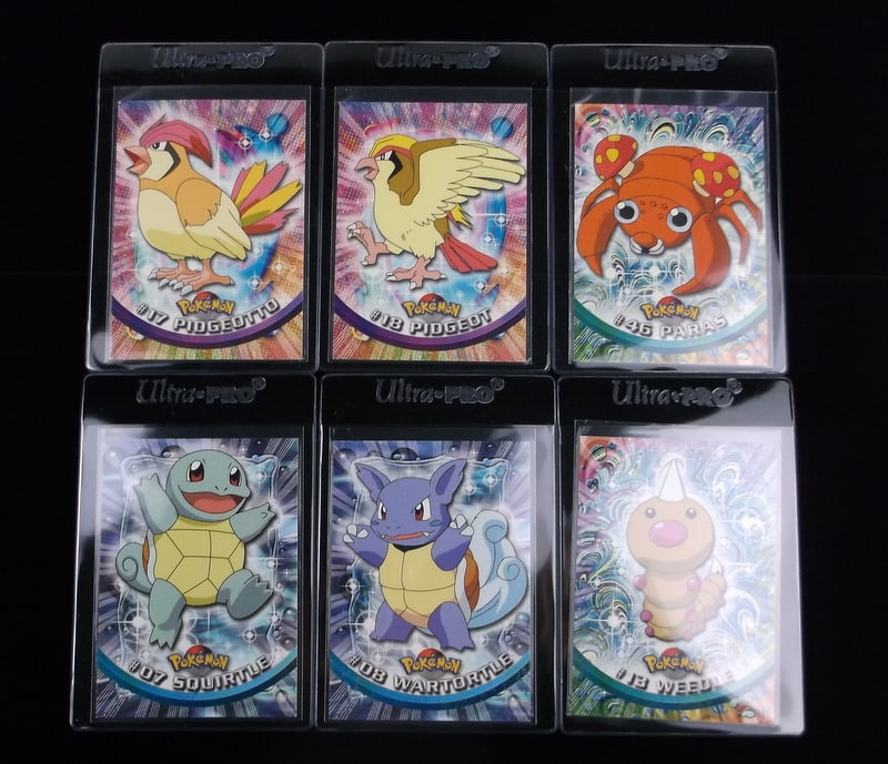 6 1998 Topps Blue Label Pokemon Squirtle Evolution Cards (1 of 2)