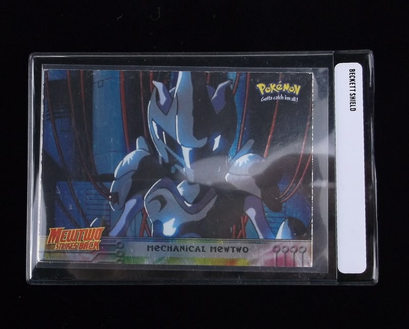 1998 Topps Pokemon Blue Label Mechanical Mewtwo Foil Card (1 of 2)