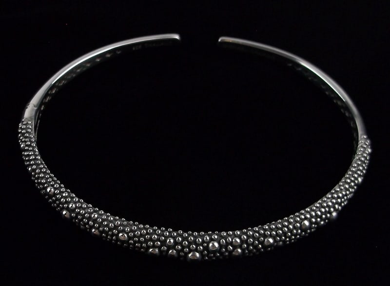 New Michael Dawkins Sterling Silver Caviar Cuff Bracelet 6-7.5" (1 of 6)