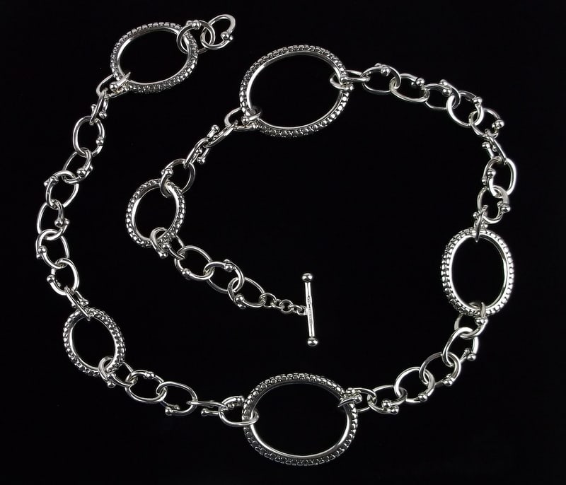 New Super Heavy Michael Dawkins Sterling Chain Necklace 20" (1 of 4)