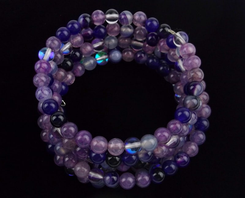 New Boxed Designer Healing Amethyst Wrap Bracelet (1 of 3)