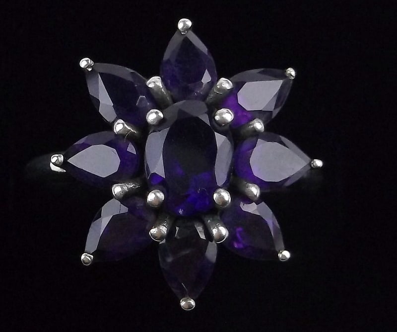 Mint Vint Designer Sterling Silver Amethyst Ring 10 (1 of 4)