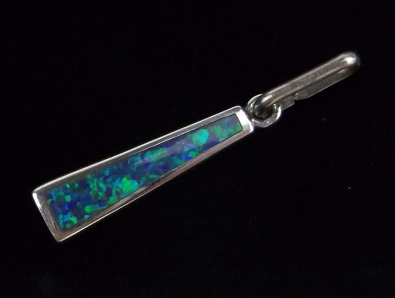Mint Vintage Sterling Silver Fire Opal Pendant (1 of 2)
