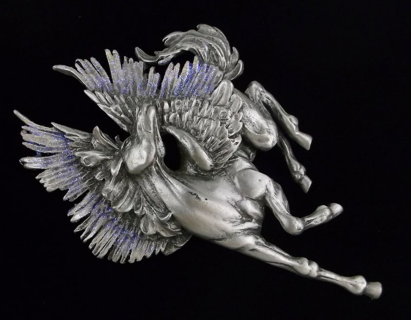 Big Mint Vintage JJ Enameled Pegasus Horse Brooch (1 of 3)