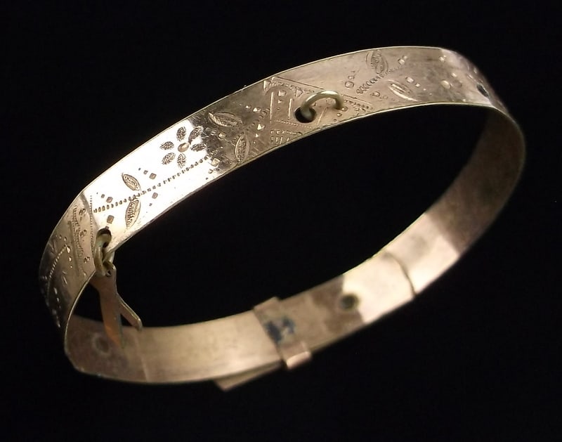 Stunning 1890s Victorian 12kt GF Baby Bracelet: excellent condition