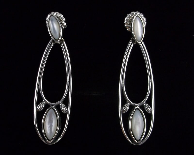 New Carolyn Pollack Sterling Silver MOP Earrings (1 of 3)