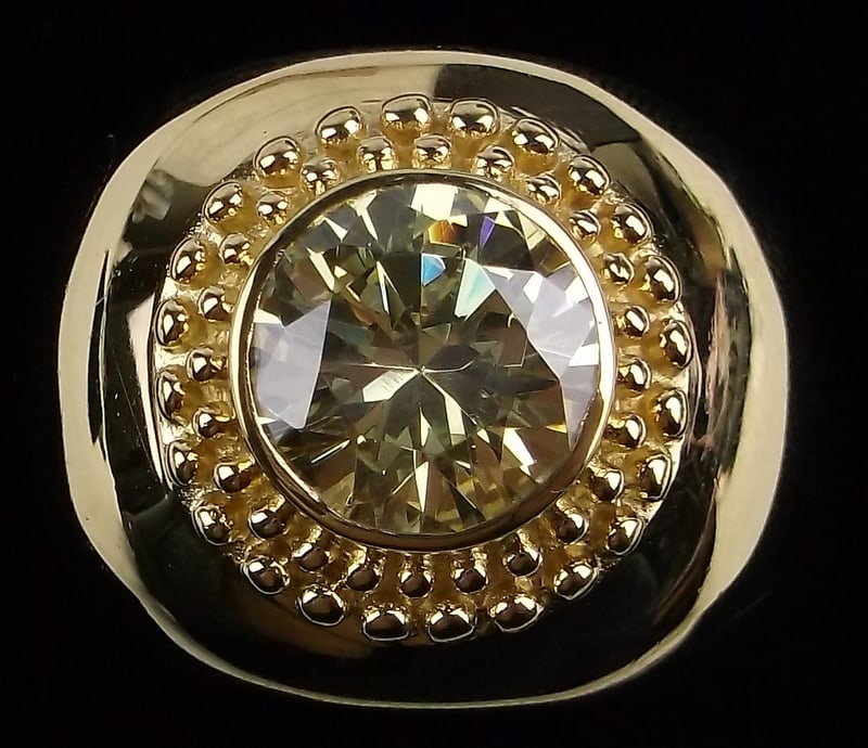 New Designer Gold Over Sterling Silver Peridot Ring 10 (1 of 3)