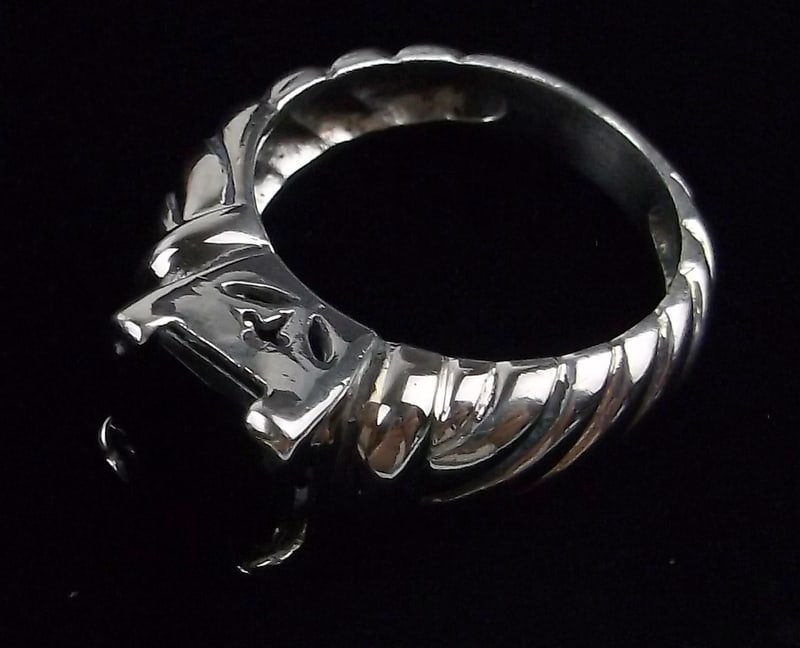 Stunning Vint Thick Sterling Silver Black Onyx Ring 6: Guaranteed Solid 925 Sterling Silver, in Excellent Condition