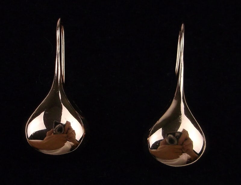 New Gold Over Sterling Silver Teardrop Earrings (1 of 3)