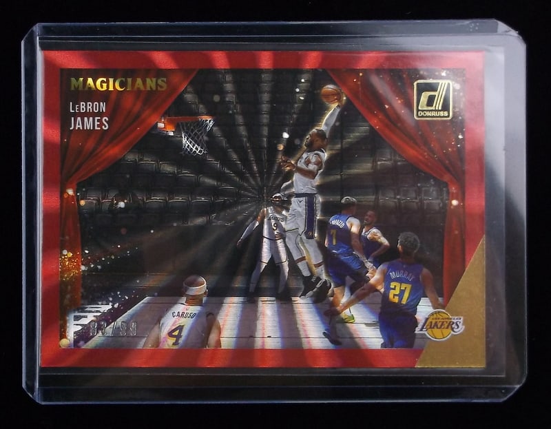 2021 Donruss Lebron James Red Laser Parallel 83/99 MT+ (1 of 4)