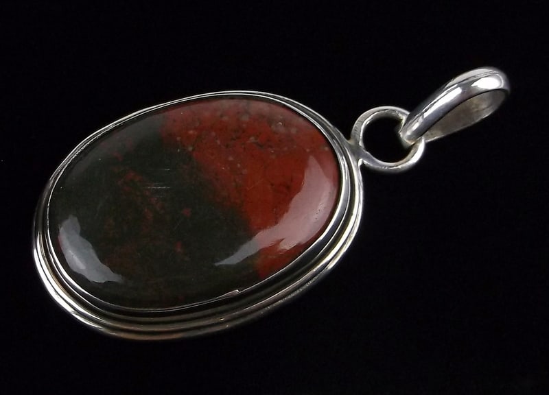 Mint Vintage Sterling Silver Jasper Pendant (1 of 3)