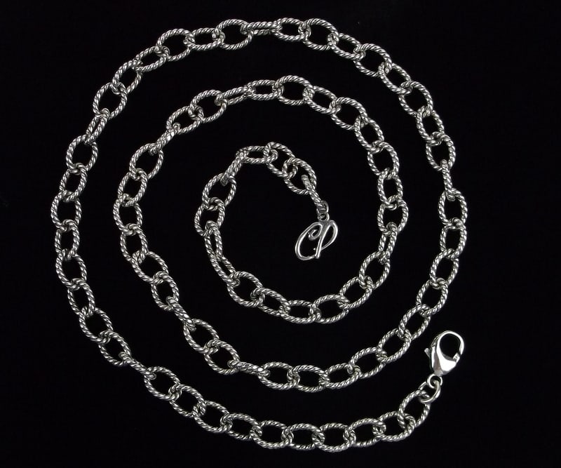 New Very Heavy Carolyn Pollack Sterling Chain Necklace 28" (1 of 2)