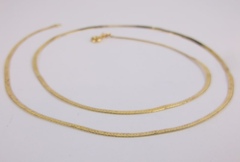 Stunning Vint 18kt Gold Chain Necklace 18" (1 of 4)