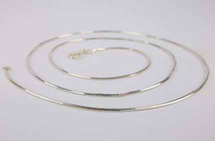 Mint Vintage Sterling Silver Chain Necklace 20"