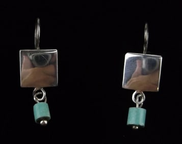 Mint Vintage Sterling Silver Silpada Turquoise Drop Earrings