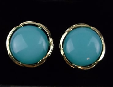 Mint Vintage 1960s Lisner Blue Lucite Earrings