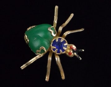 Mint Vintage 1960s Spider Brooch