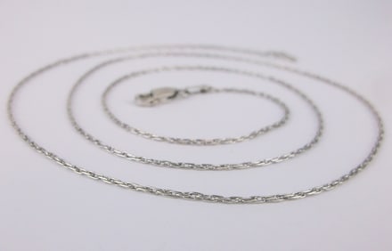 Mint Vintage Sterling Silver Chain Necklace 22"